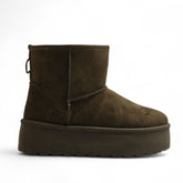 Europeon Union Women Kaki Chamois Half Boot #3506